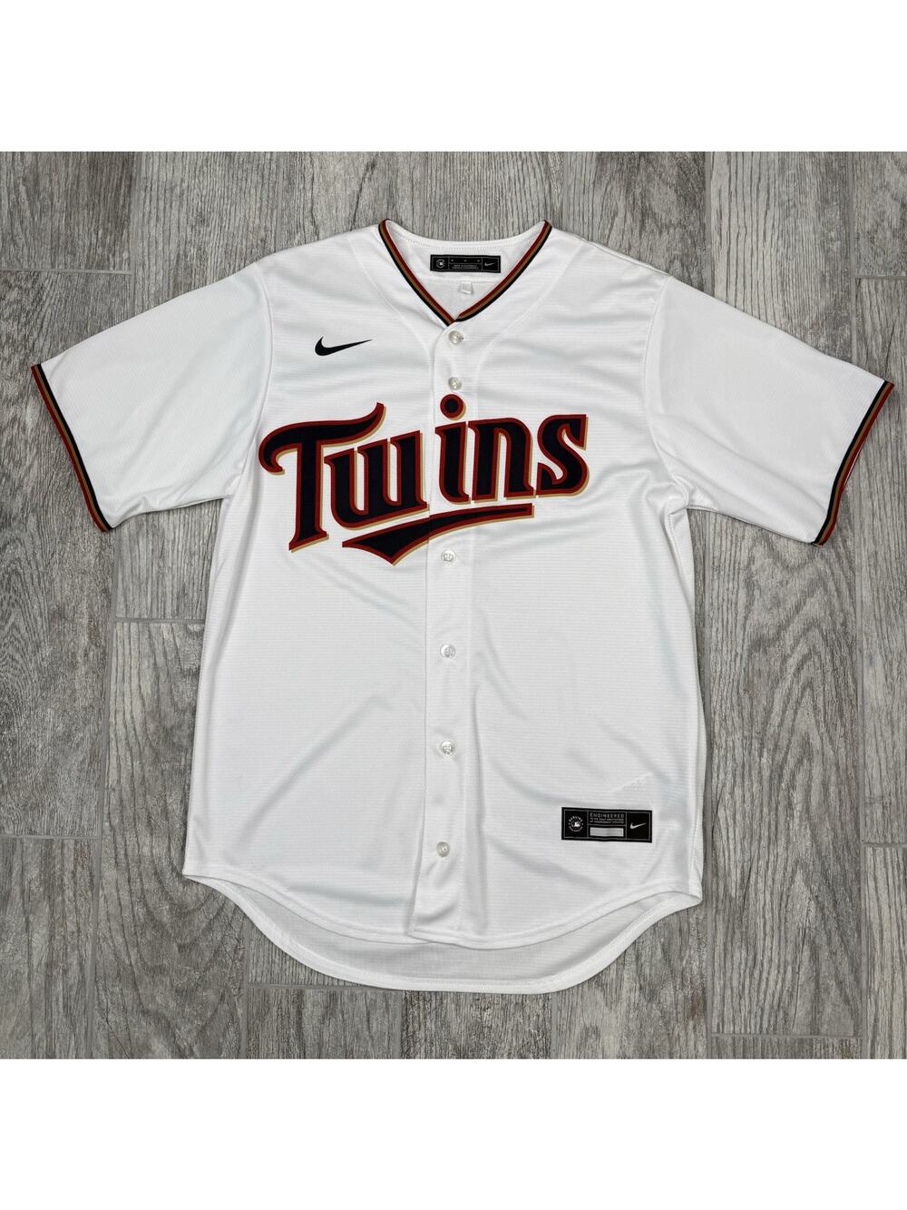 Nike MLB Minnesota Twins Jersey Home Official White Men’s Size M New T770-MTAH